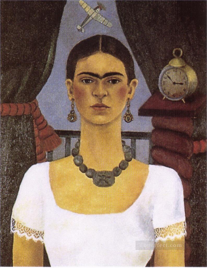 Self Portrait Time Flies feminism Frida Kahlo Oil Paintings